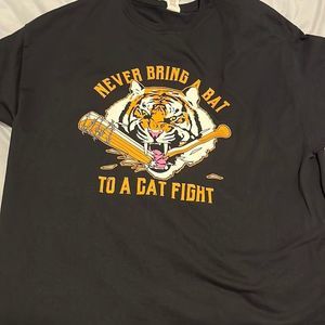 Cat fight “never being a bat to a cat fight” tee